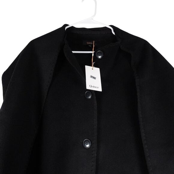 New Quince Women’s Double-Faced Merino Wool Scarf Coat $200 Small 3760 - Picture 6 of 13